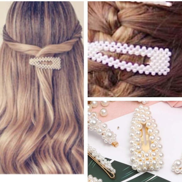 😍$10 SET TWO 🌹Gorgeous lovely Hair Clay Faux Perl 🥰 - Picture 5 of 10